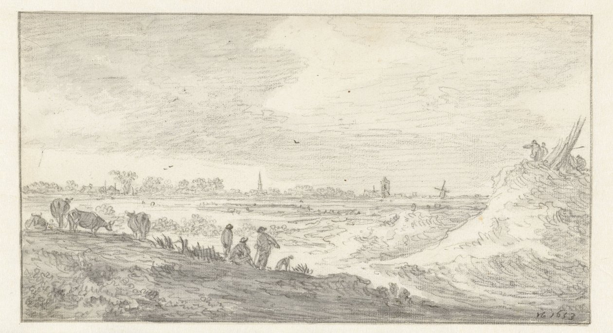 Krajina s postavami na duně od Jan van Goyen