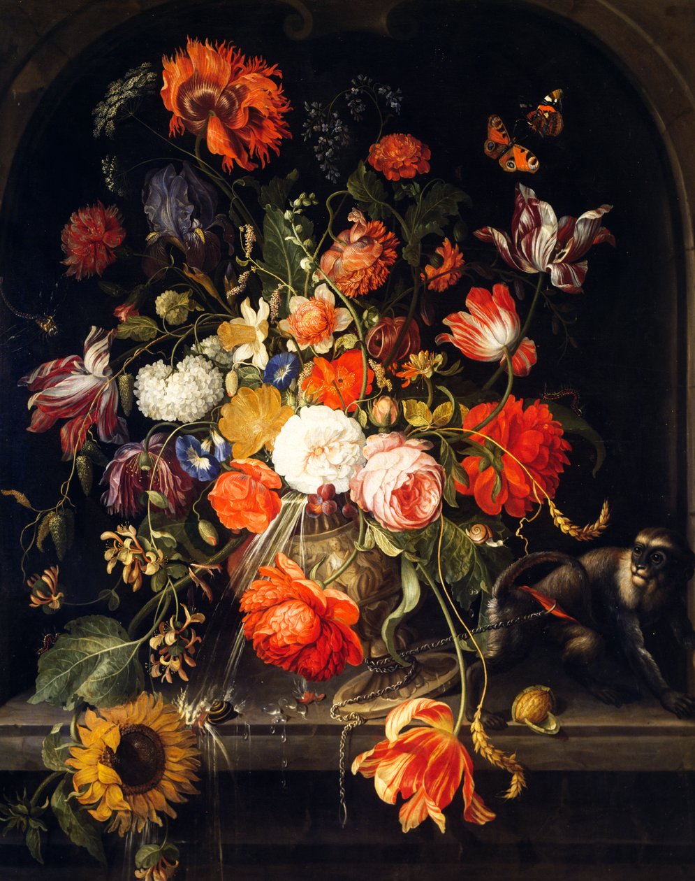 Květiny, Jan van Huysum (1682-1749) od Jan van Huysum