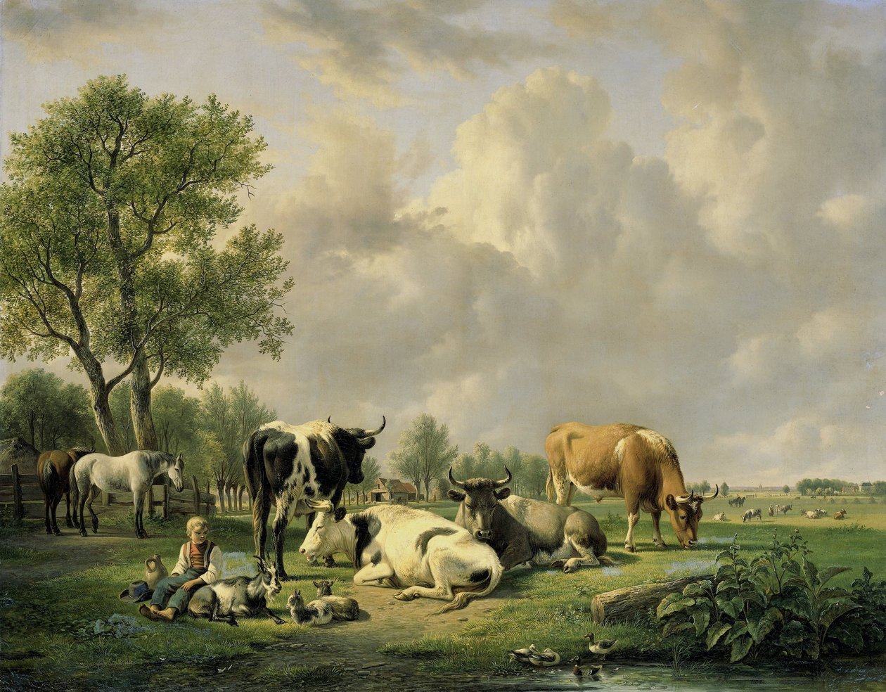 Louka se zvířaty od Jan van Ravenswaay