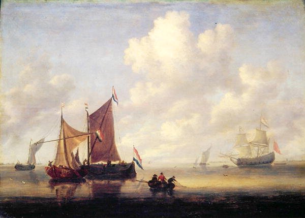 Přímořská krajina od Jan van de Capelle or Cappelle