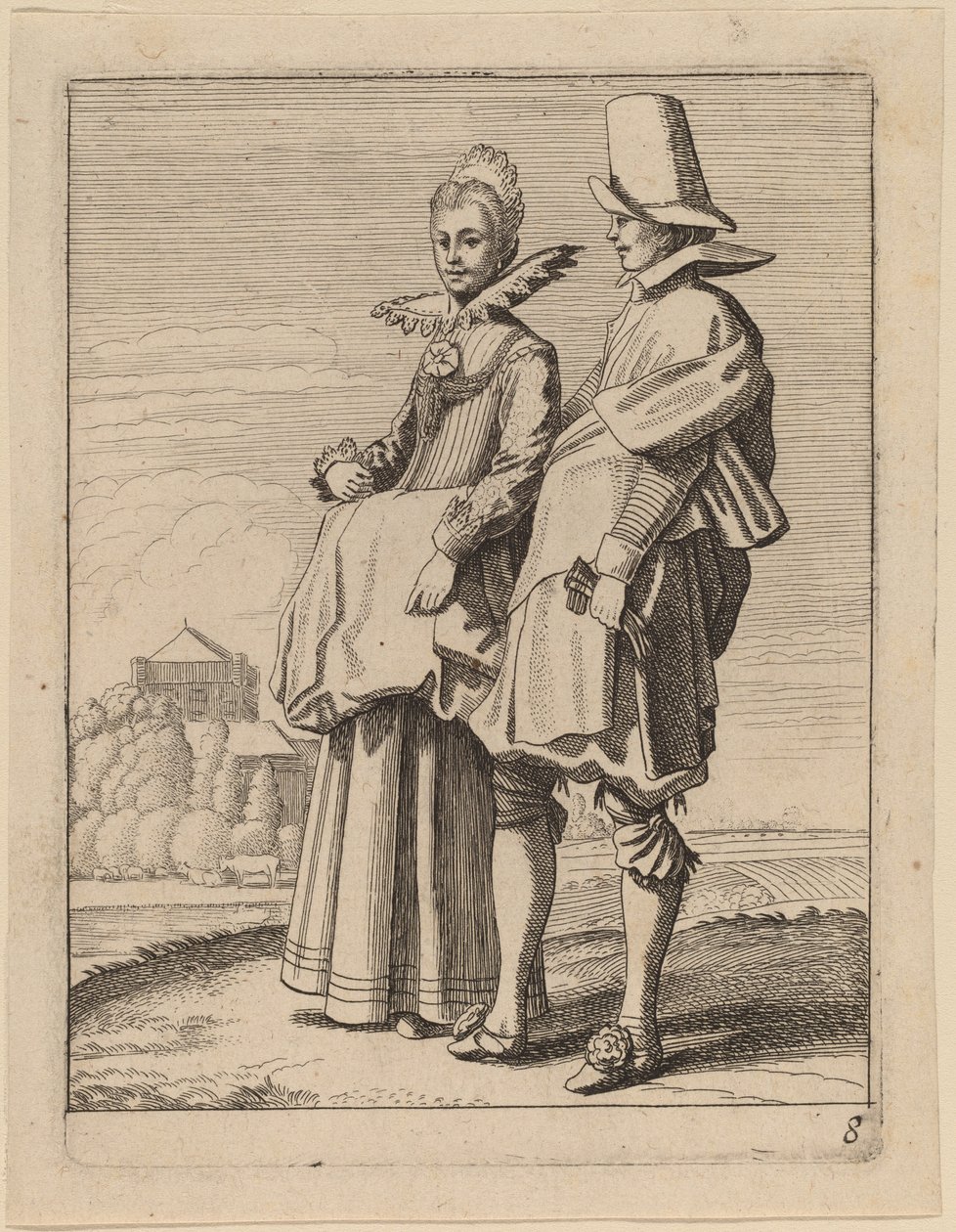 Dvě postavy v kostýmu od Jan van de Velde II