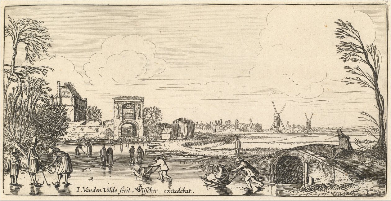 Zimní krajina od Jan van de Velde II