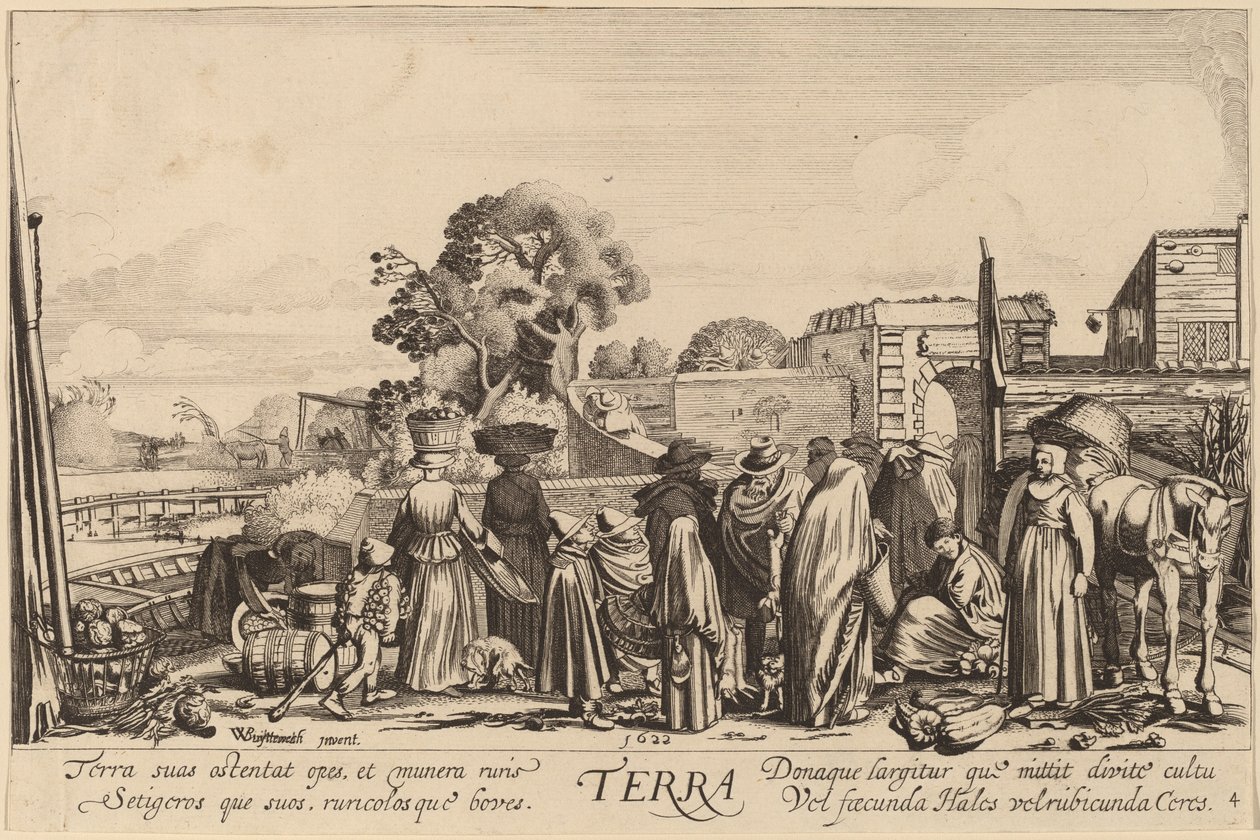 Země od Jan van de Velde II after Willem Buytewech