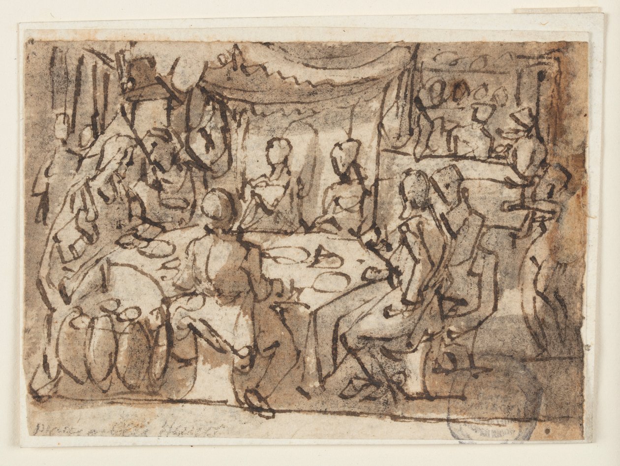 Svatba v Káně od Jan van der Straet, called Stradanus