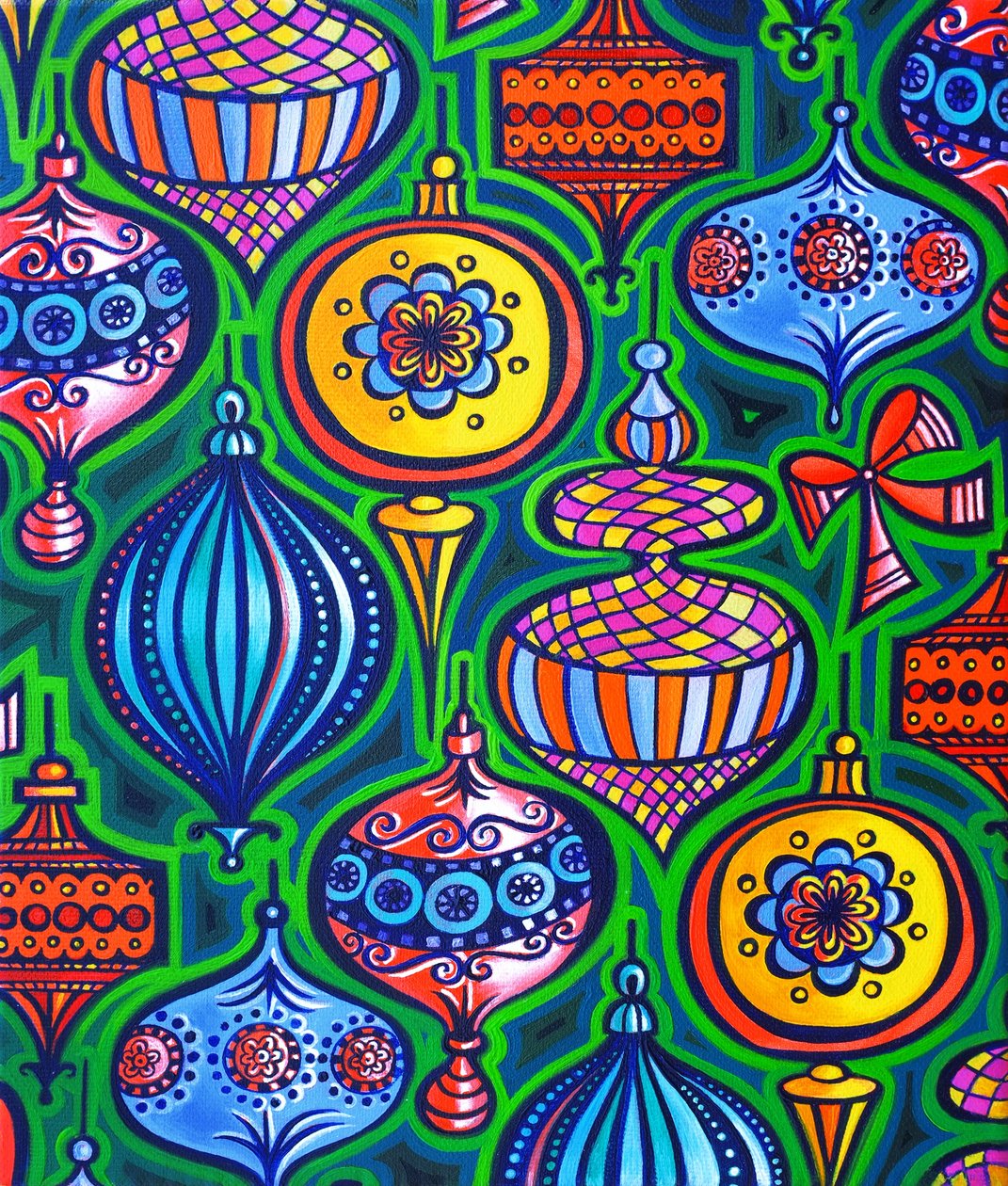 Vánoční ozdoby, 2015, od Jane Tattersfield
