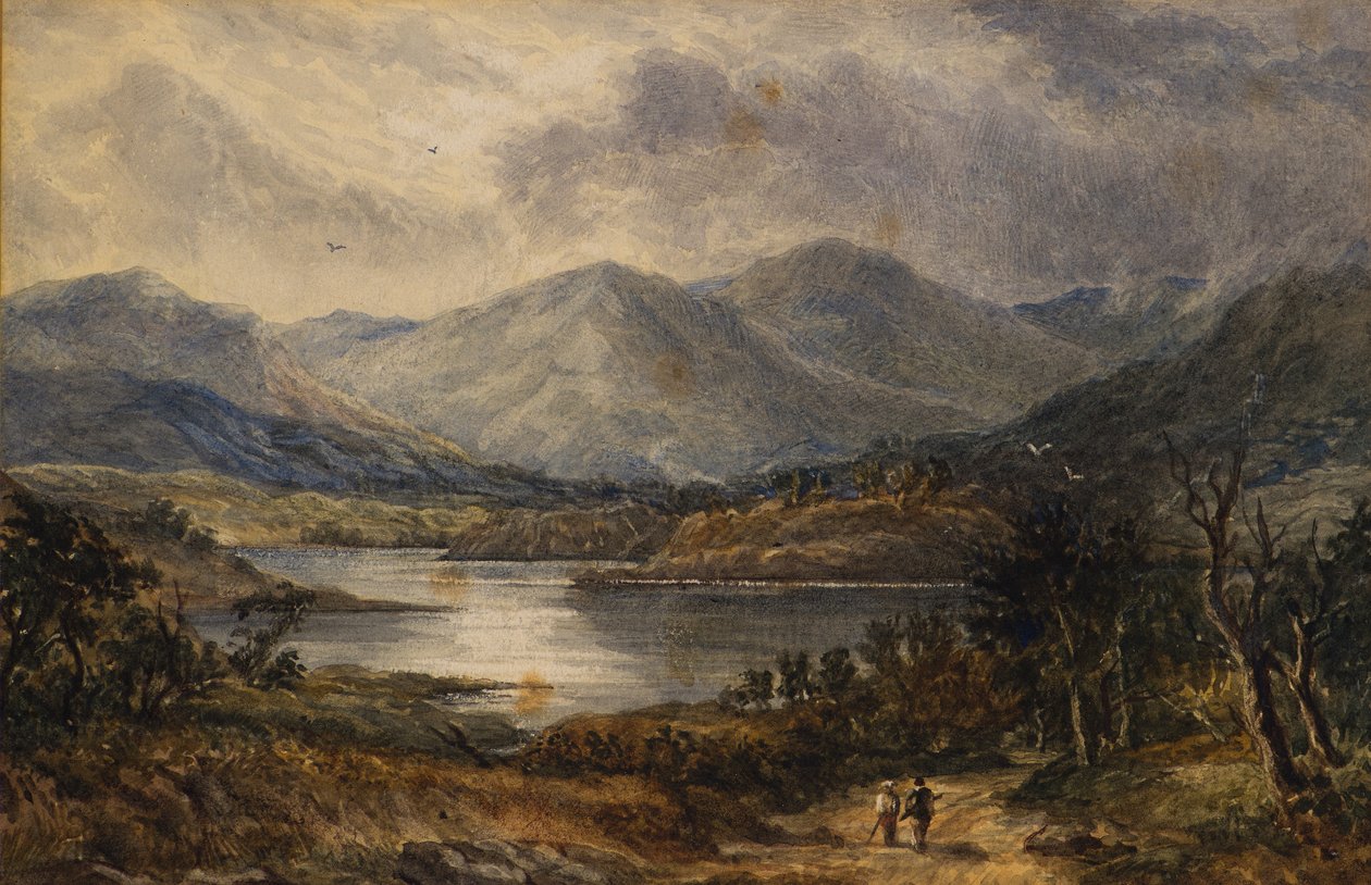 Scéna z jezera Loch od Jane Paxton Smieton