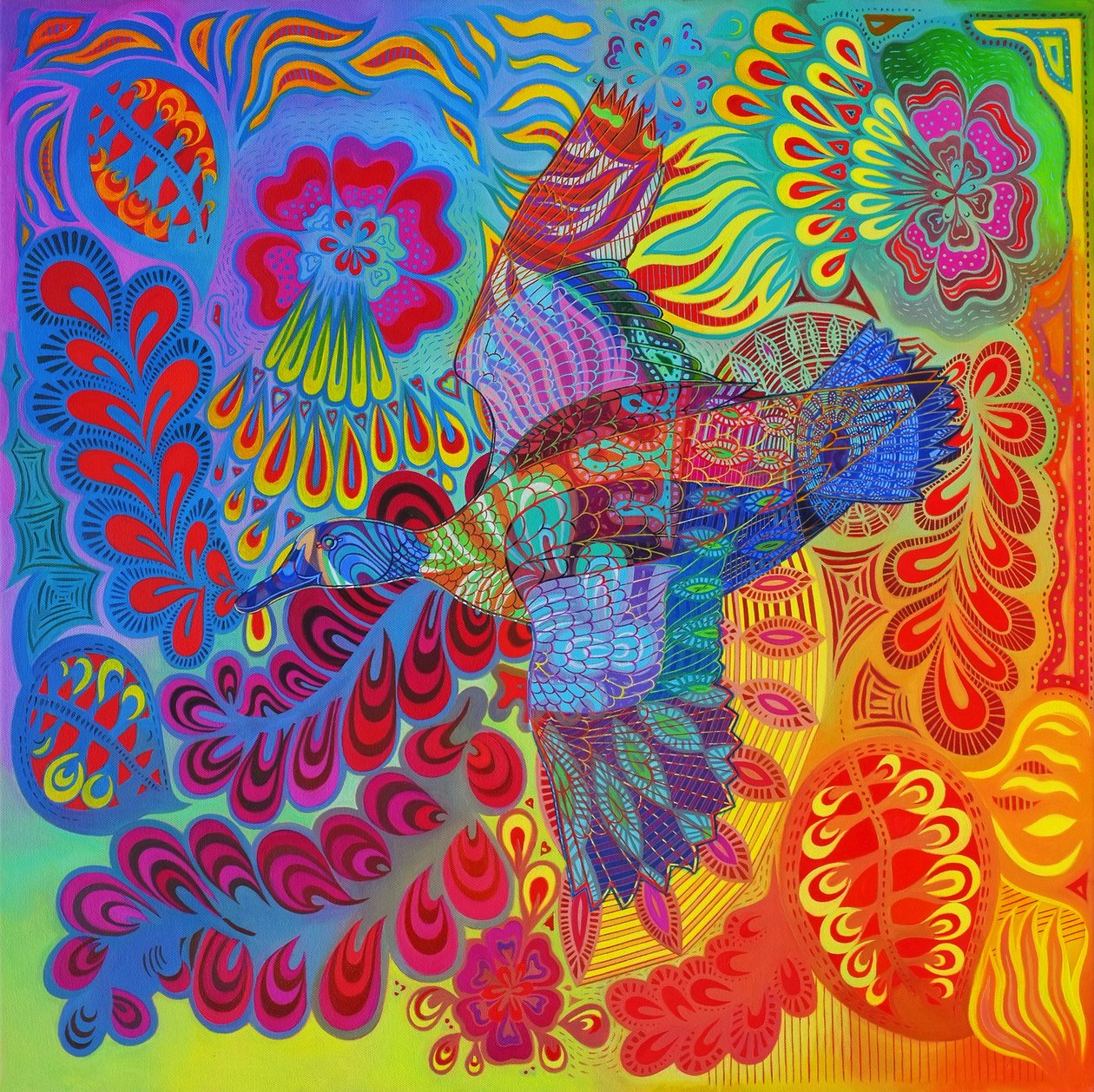 Létající kachna, 2013, od Jane Tattersfield