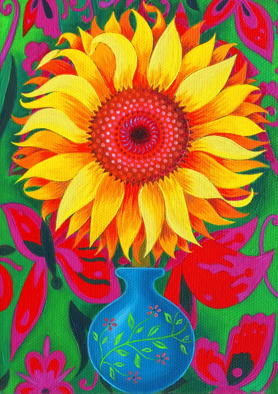 Slunečnice, 2015, od Jane Tattersfield
