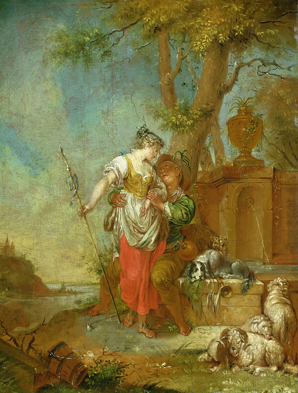 Pastýř a Pastýřka od Januarius Zick