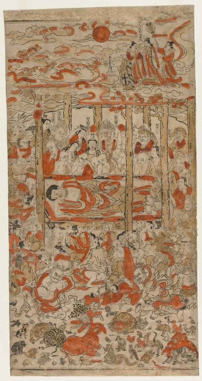 Parinirvana Buddhy od Japan, Edo period