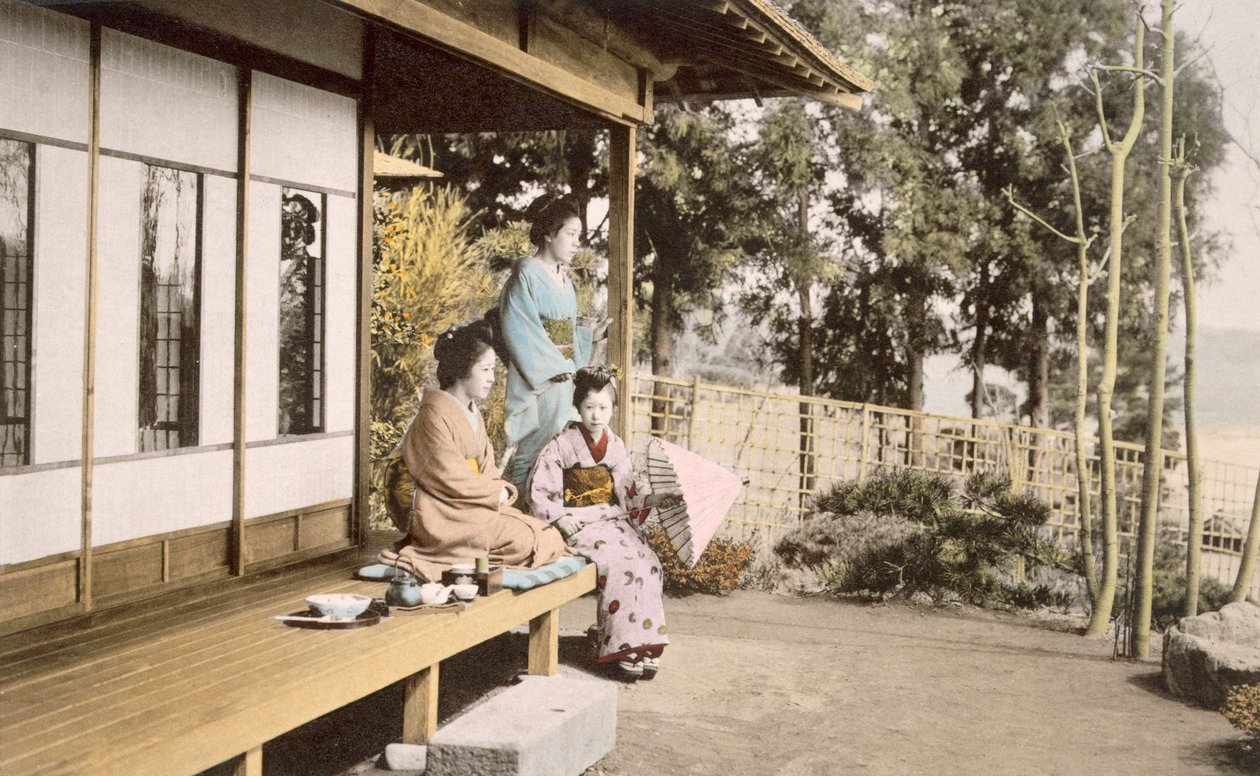 Dámy doma, 90. léta 19. století. od Japanese Photographer