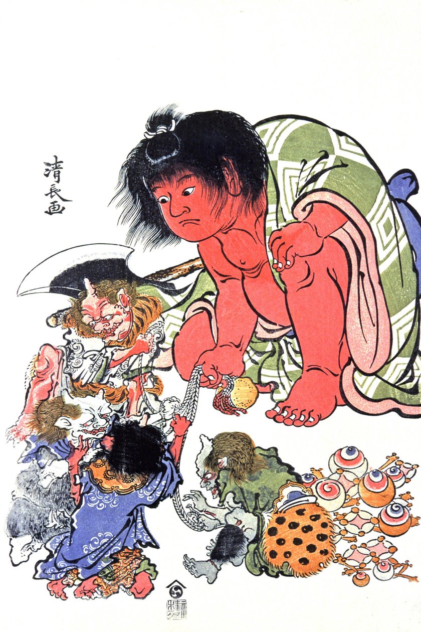 Démoni, polovina 19. století (tisk) od Japanese School