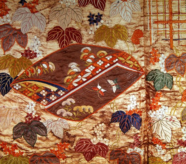 Detail roucha Noh (satén) od Japanese School