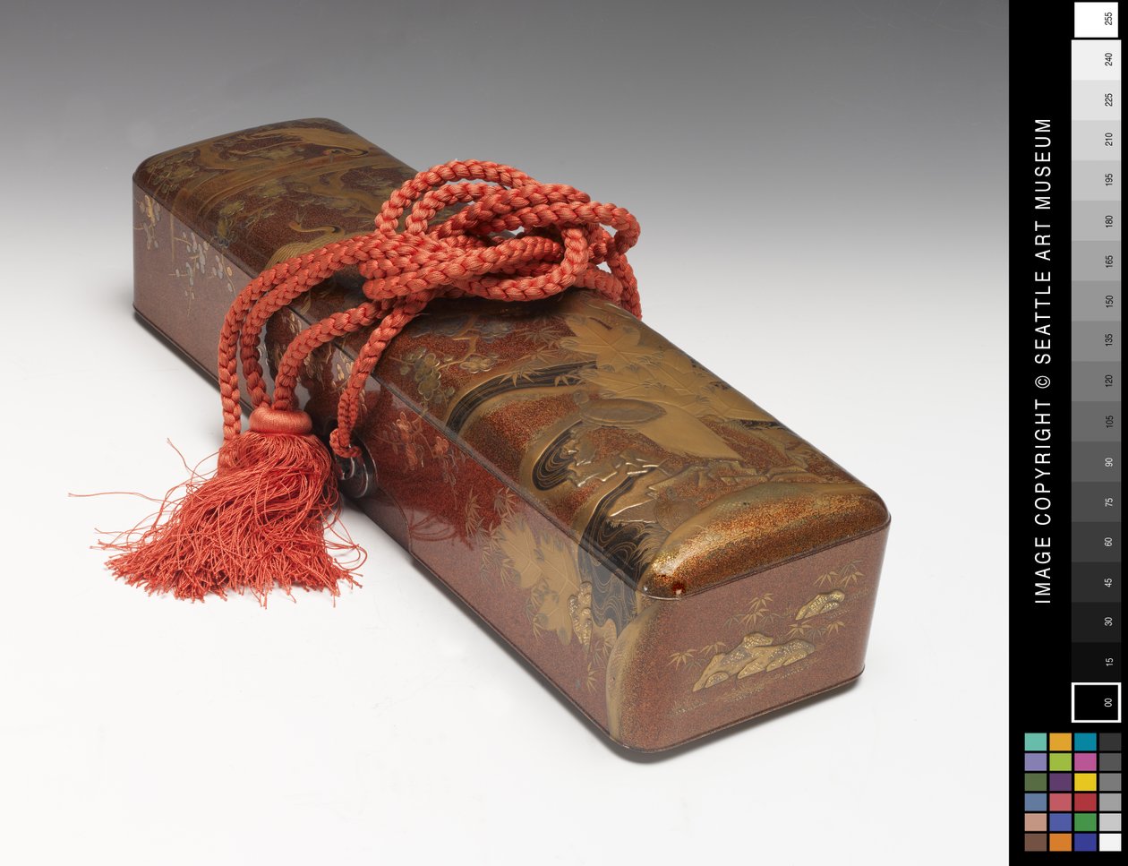 Long Daimyo Box (zlatý lak a měď) od Japanese School