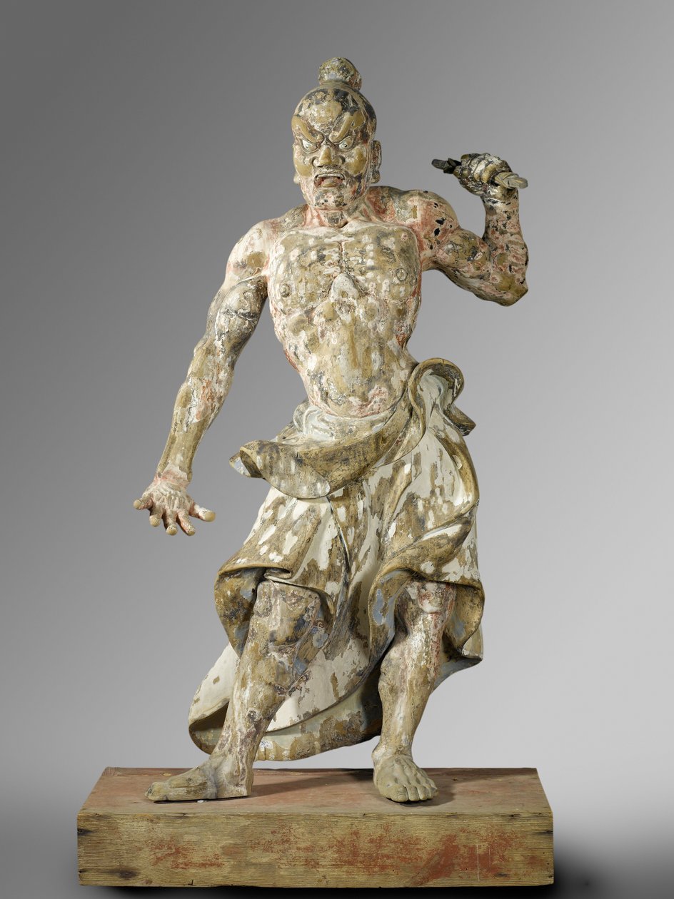 Temple Guardian, cca 1300-1400 (dřevo) od Japanese School