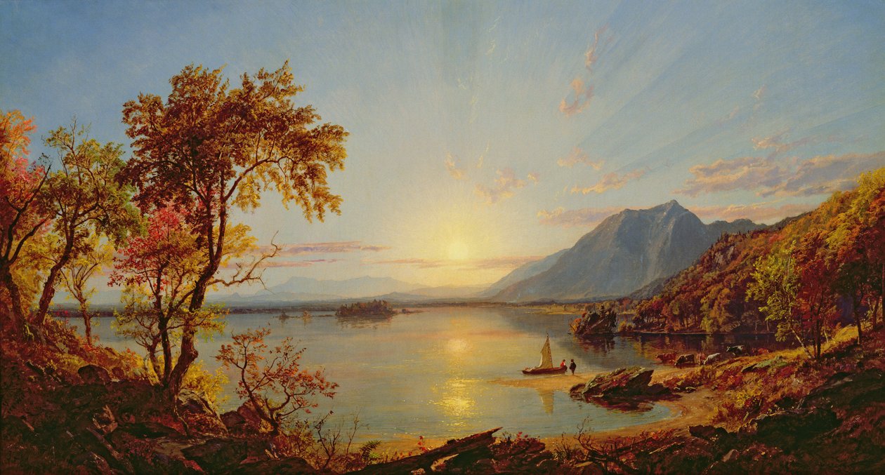 Západ slunce, Lake George, New York, 1867 od Jasper Francis Cropsey