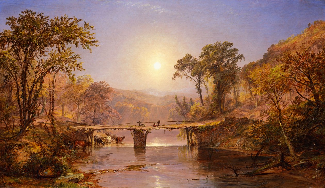 Indiánské léto na řece Delaware od Jasper Francis Cropsey