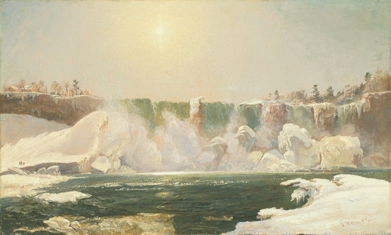 Niagarské vodopády v zimě od Jasper Francis Cropsey