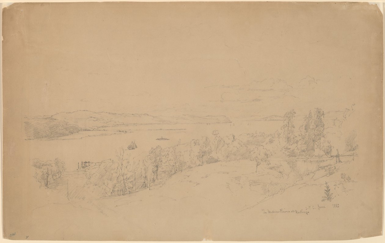 Řeka Hudson v Hastingsu od Jasper Francis Cropsey