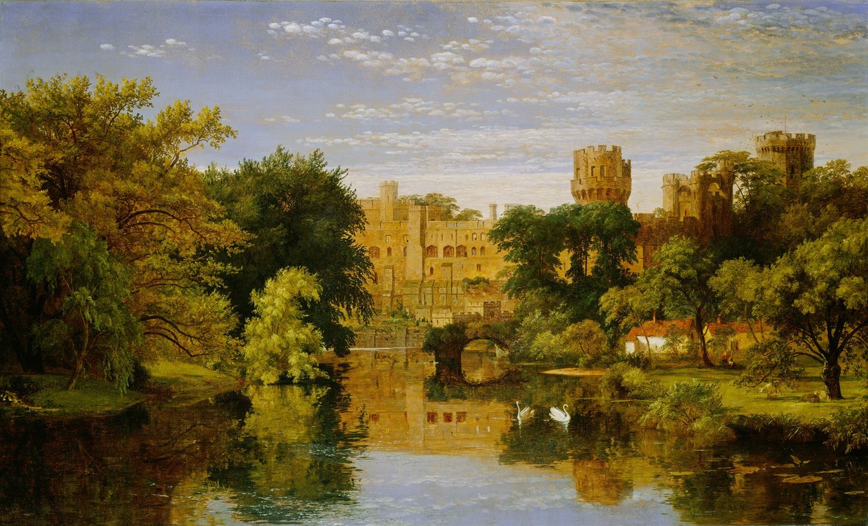 Hrad Warwick, Anglie, 1857. od Jasper Francis Cropsey
