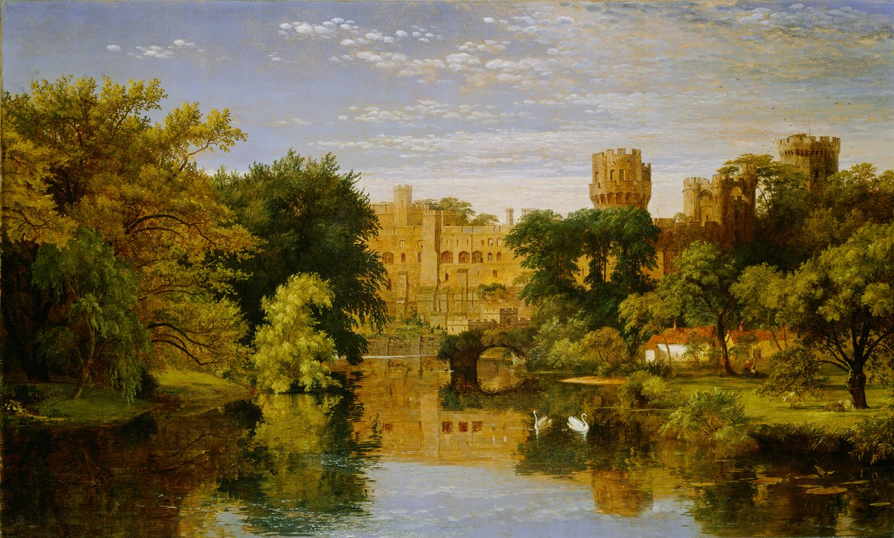 Hrad Warwick, Anglie, 1857 od Jasper Francis Cropsey