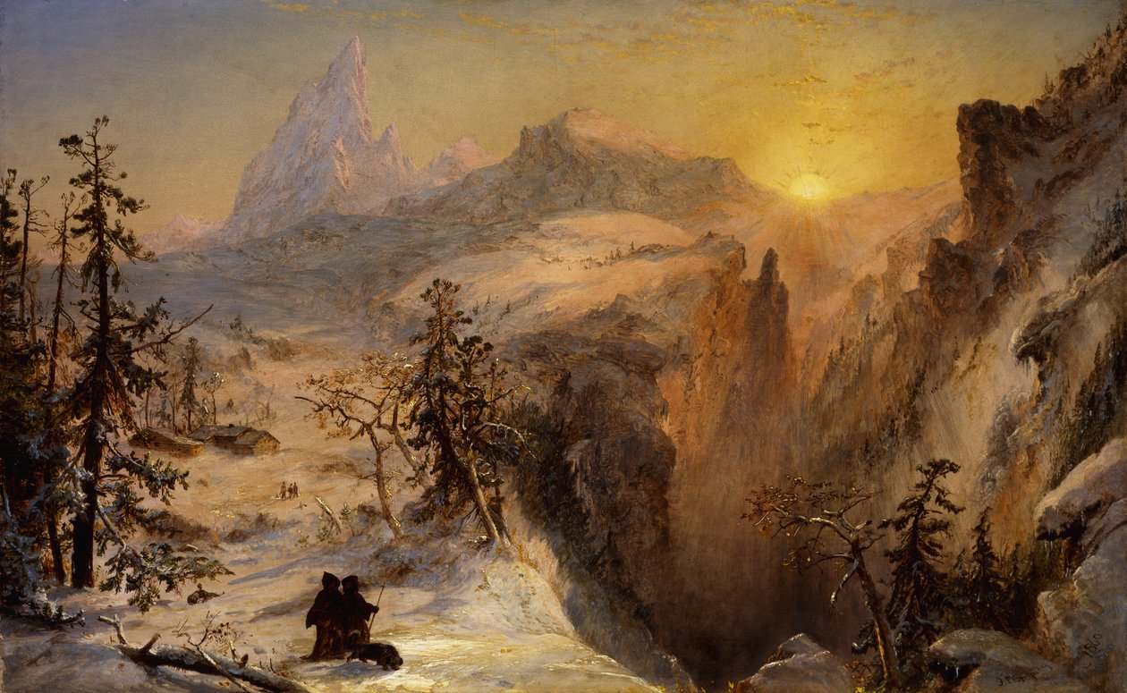 Zima ve Švýcarsku, 1860 od Jasper Francis Cropsey