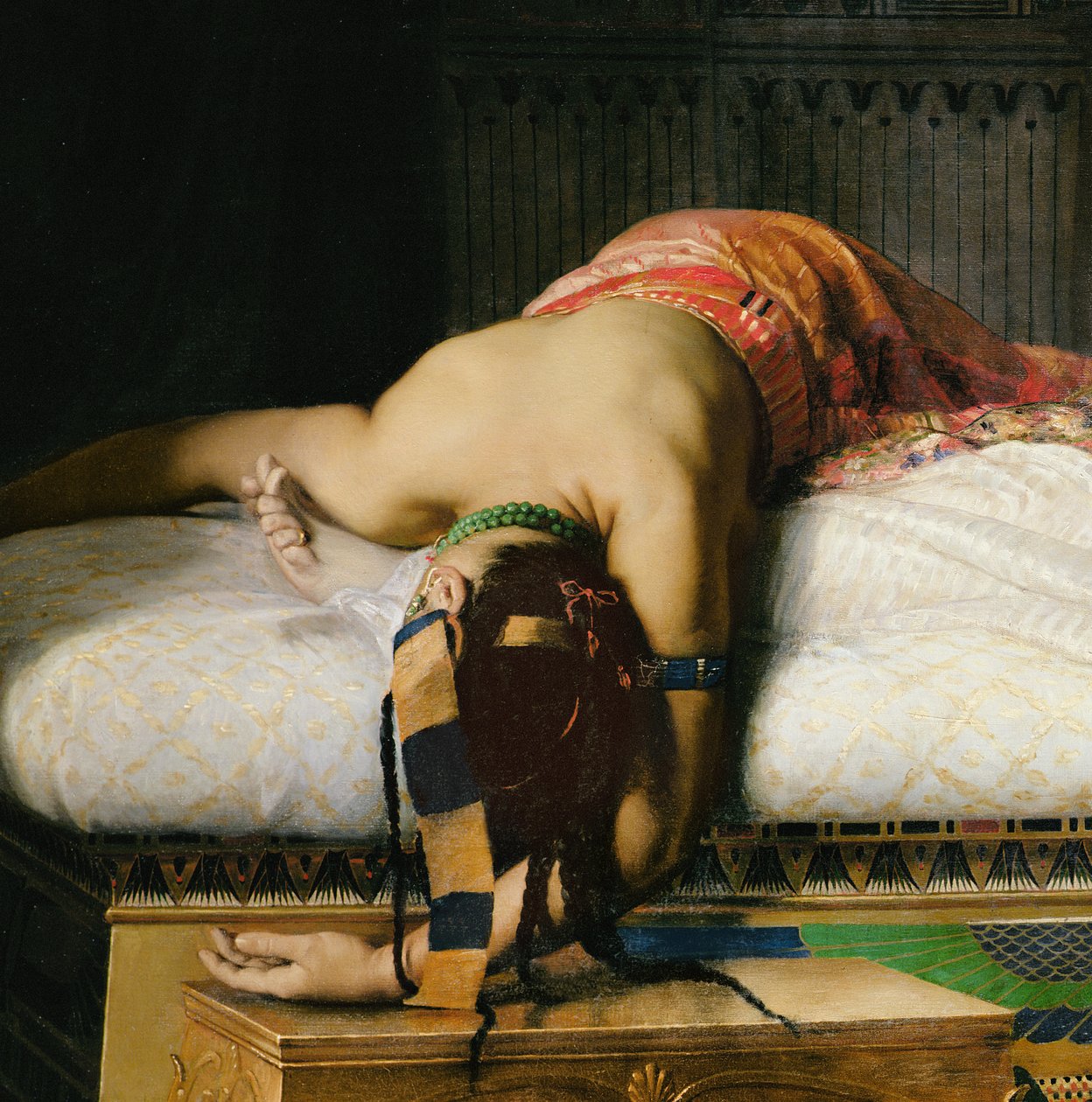 Smrt Kleopatry, 1874 (detail 26262) od Jean Andre Rixens
