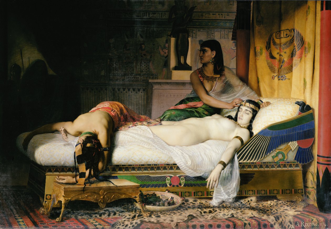 Smrt Kleopatry, 1874 od Jean Andre Rixens