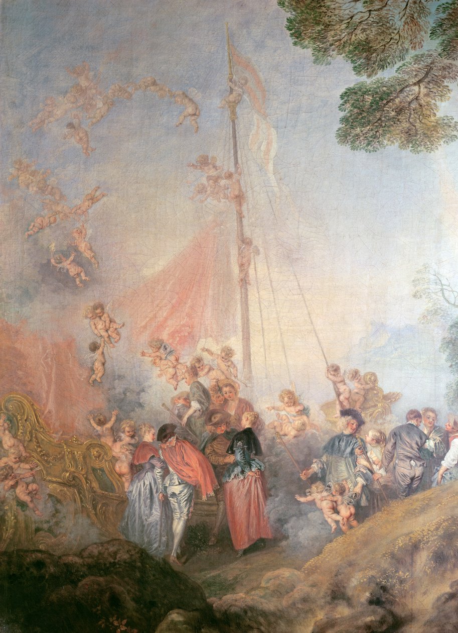 Nalodění pro Cytheru, 1717 (detail) od Jean Antoine Watteau