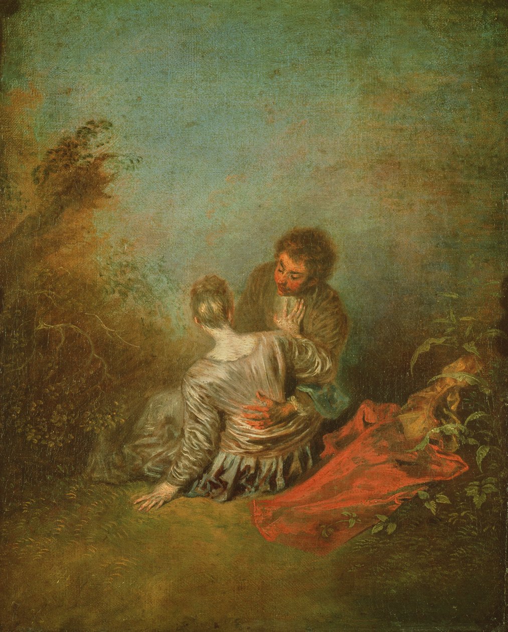 Faux Pas, kolem roku 1717 od Jean Antoine Watteau