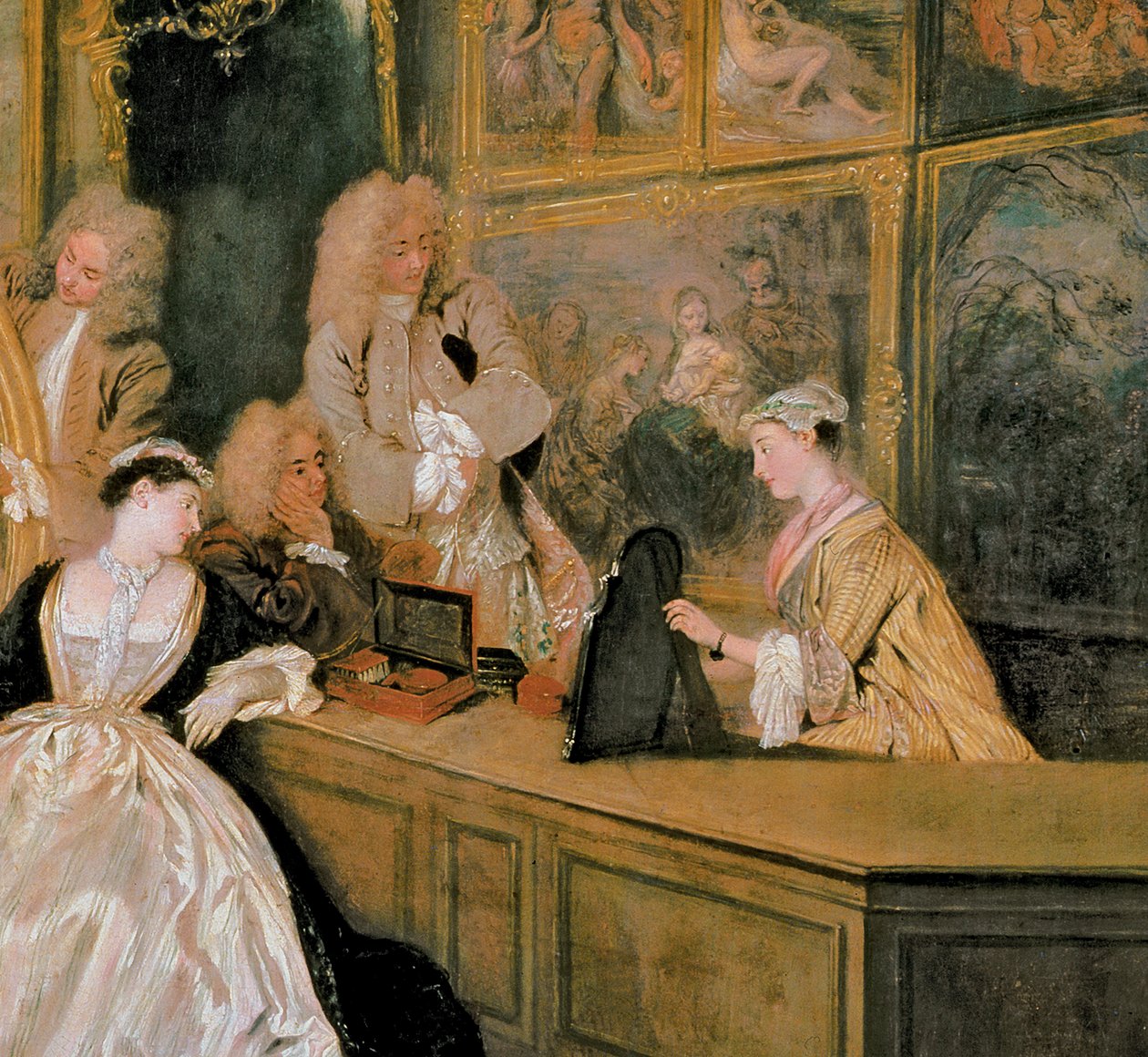 The Gersaint Shop Sign, 1721 (detail 30793) od Jean Antoine Watteau