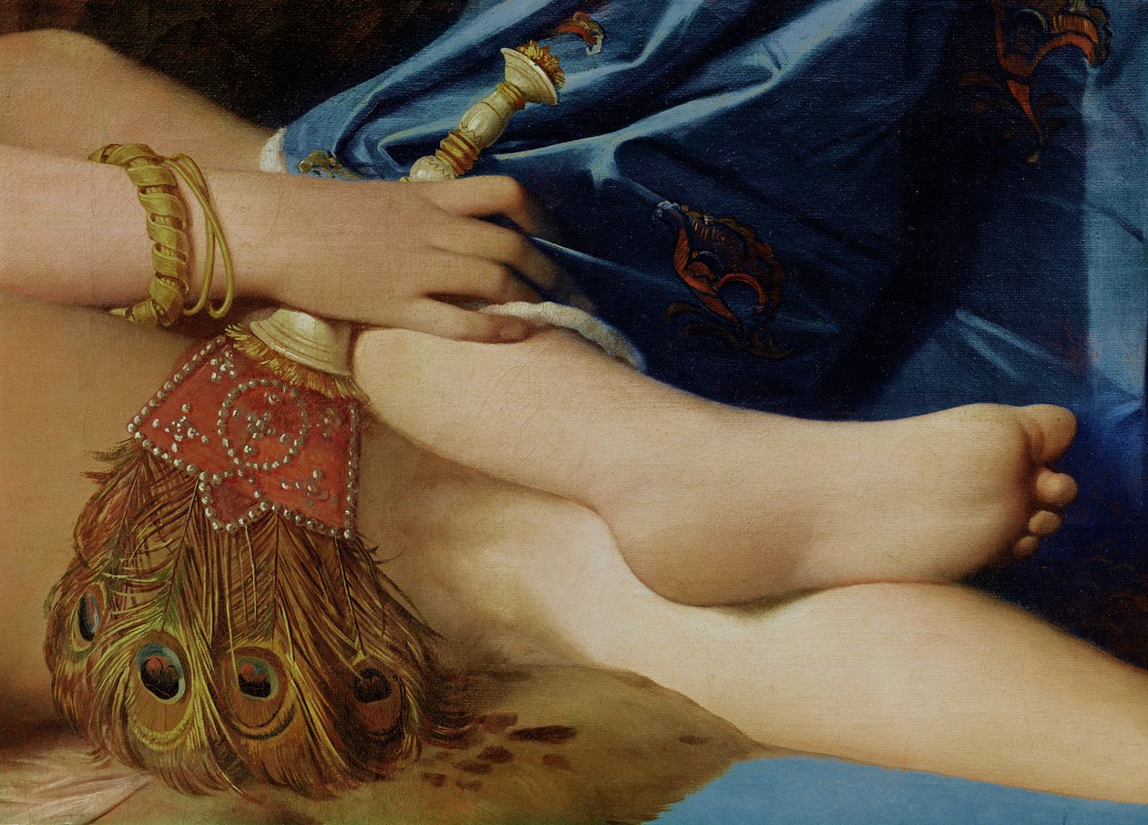Detail The Grand Odalisque, 1814 (detail 267671) od Jean Auguste Dominique Ingres