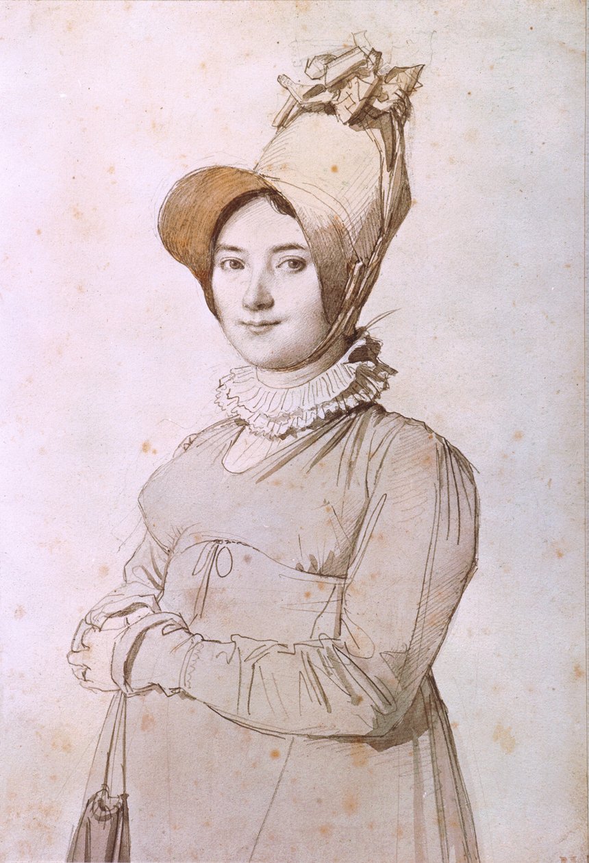 Madeleine Chapelle (1782-1849) 1813 (pero a inkoust a wc na papíře) od Jean Auguste Dominique Ingres