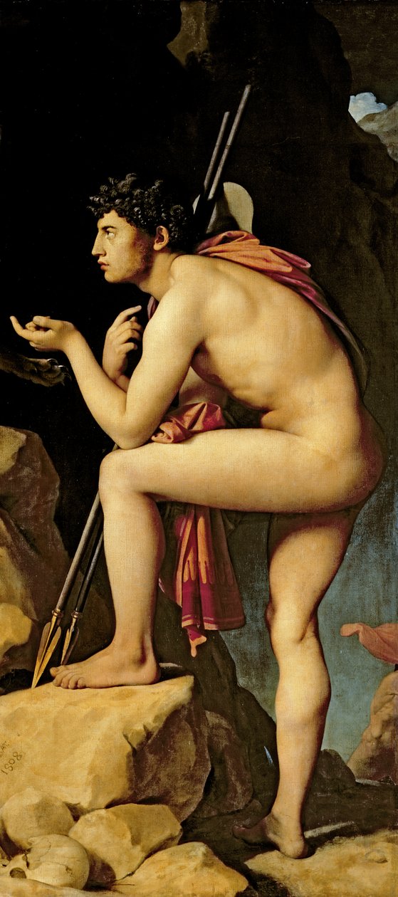 Oidipus a Sfinga, 1808 (detail 267669) od Jean Auguste Dominique Ingres