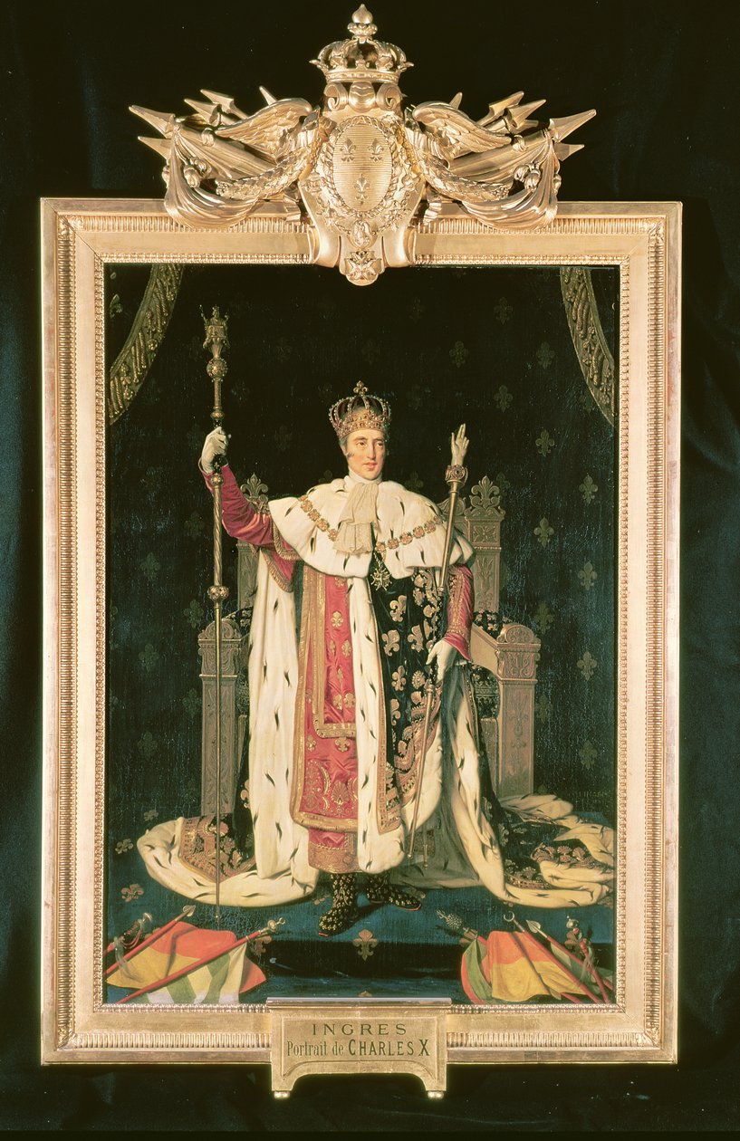 Portrét Karla X. (1757-1836) v korunovačním rouchu, 1829 od Jean Auguste Dominique Ingres