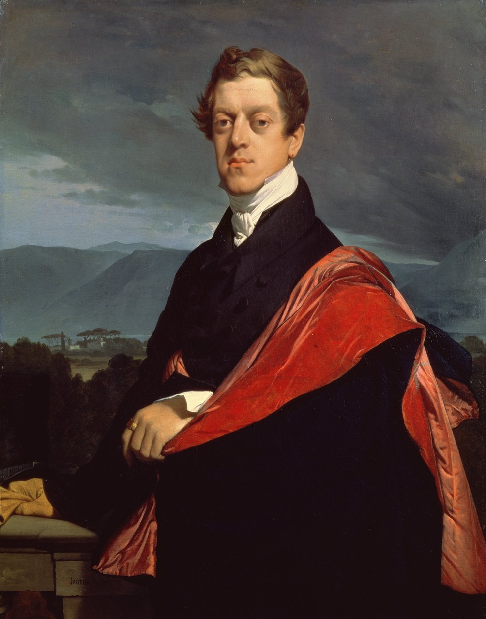Portrét Nikolaje Dmitrieviče (1792-1849) hrabě Guriev, 1821 od Jean Auguste Dominique Ingres