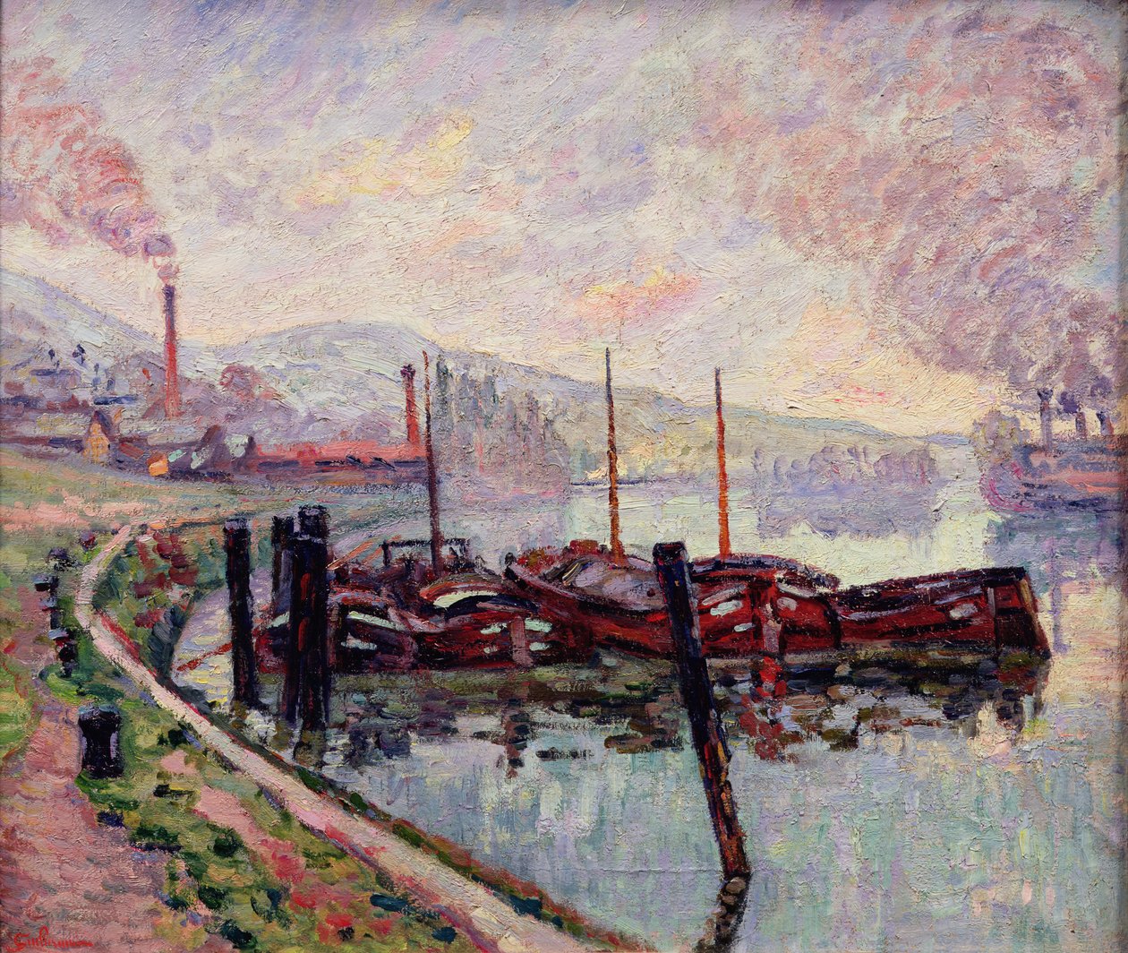 Uhelné čluny od Jean Baptiste Armand Guillaumin