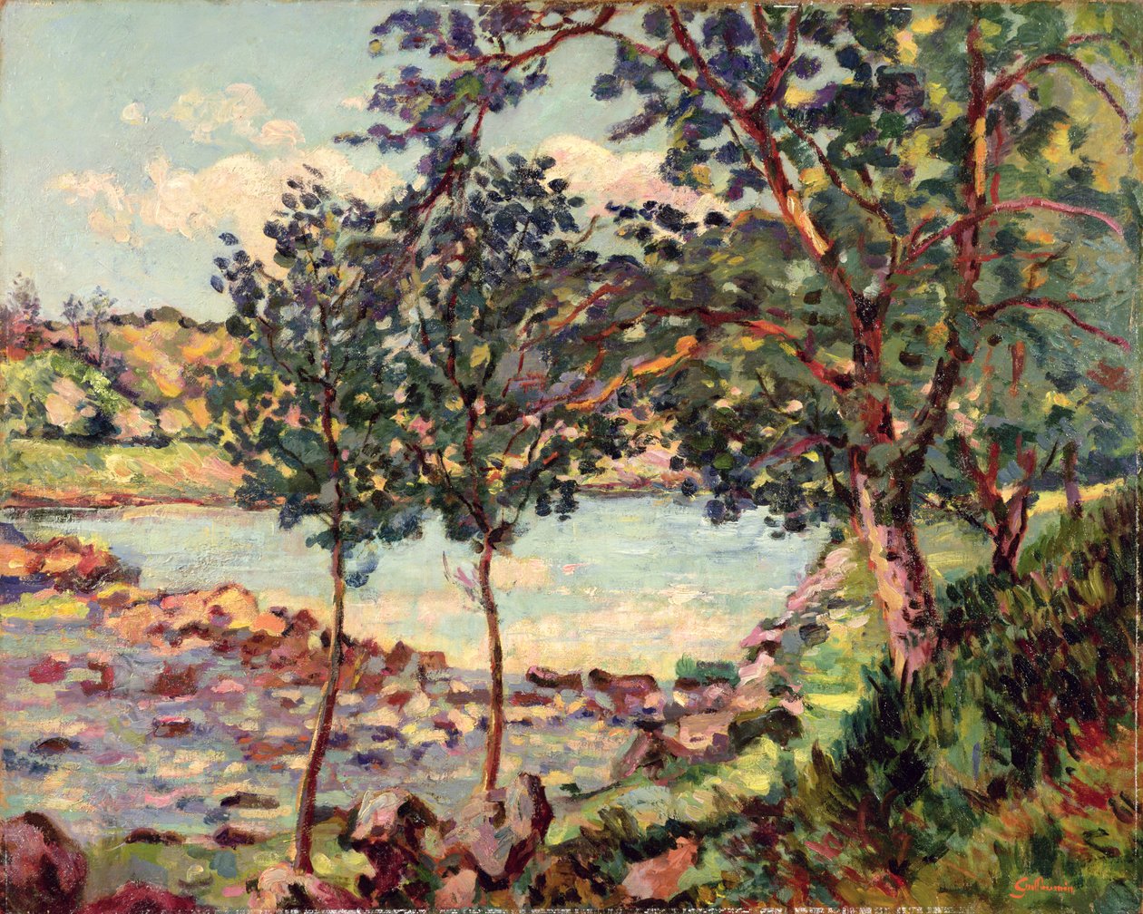 Krajina s jezerem od Jean Baptiste Armand Guillaumin