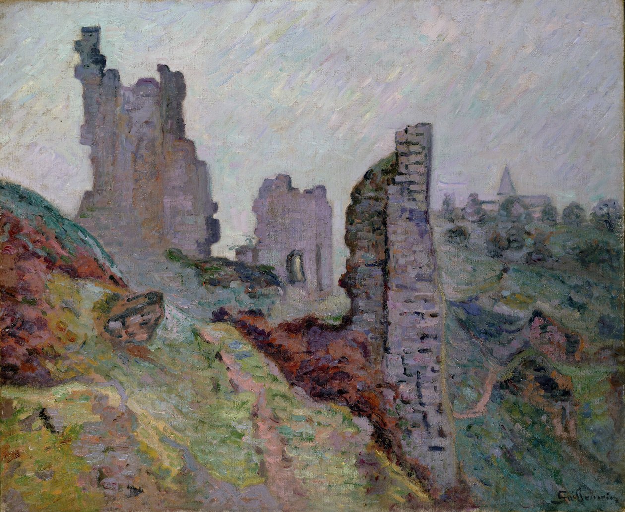 Ruiny v mlze u Crozant, 1894 od Jean Baptiste Armand Guillaumin