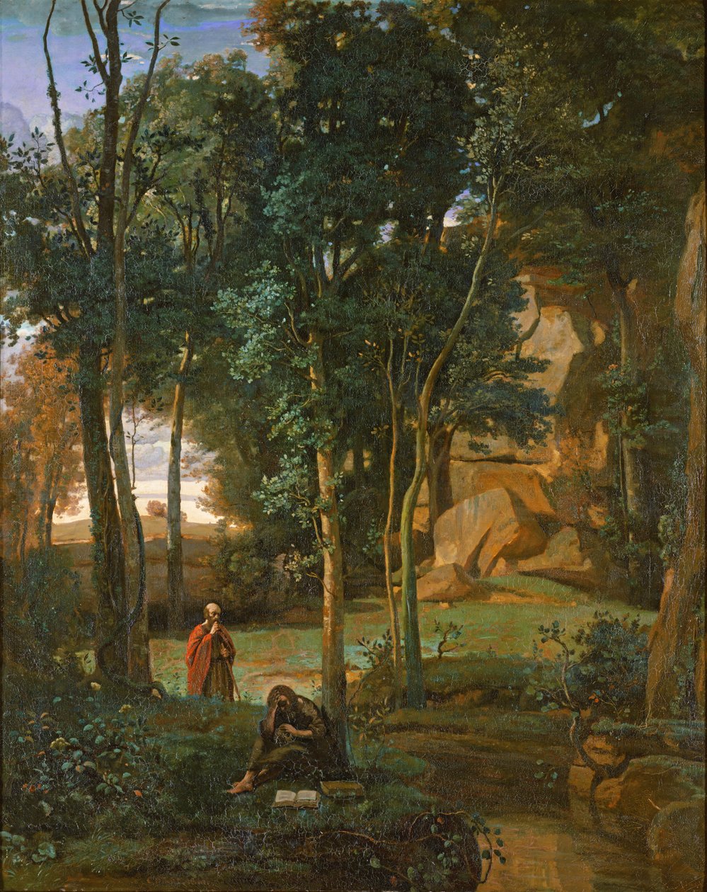 Demokritos a Abderité, 1841 od Jean Baptiste Camille Corot