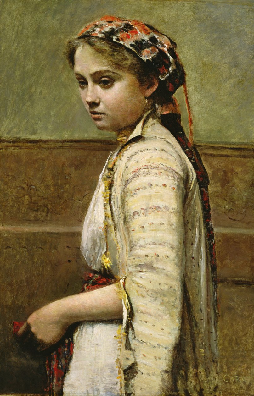 Řecká dívka, Mlle. Dobigny, 1868-70 od Jean Baptiste Camille Corot