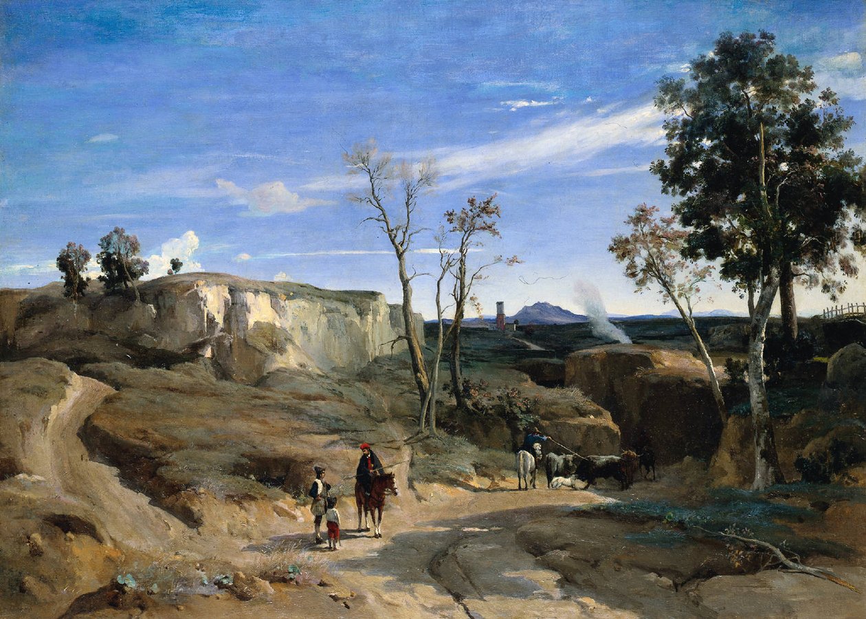 La Cervara, římský venkov od Jean Baptiste Camille Corot