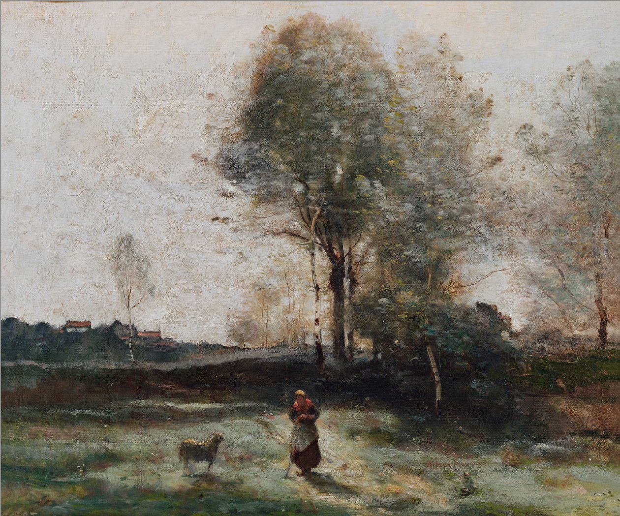 Krajina aneb Ráno v poli od Jean Baptiste Camille Corot