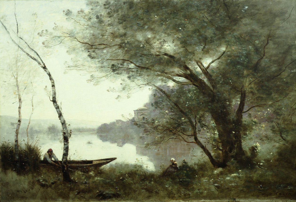 Lodník z Mortefontaine od Jean Baptiste Camille Corot