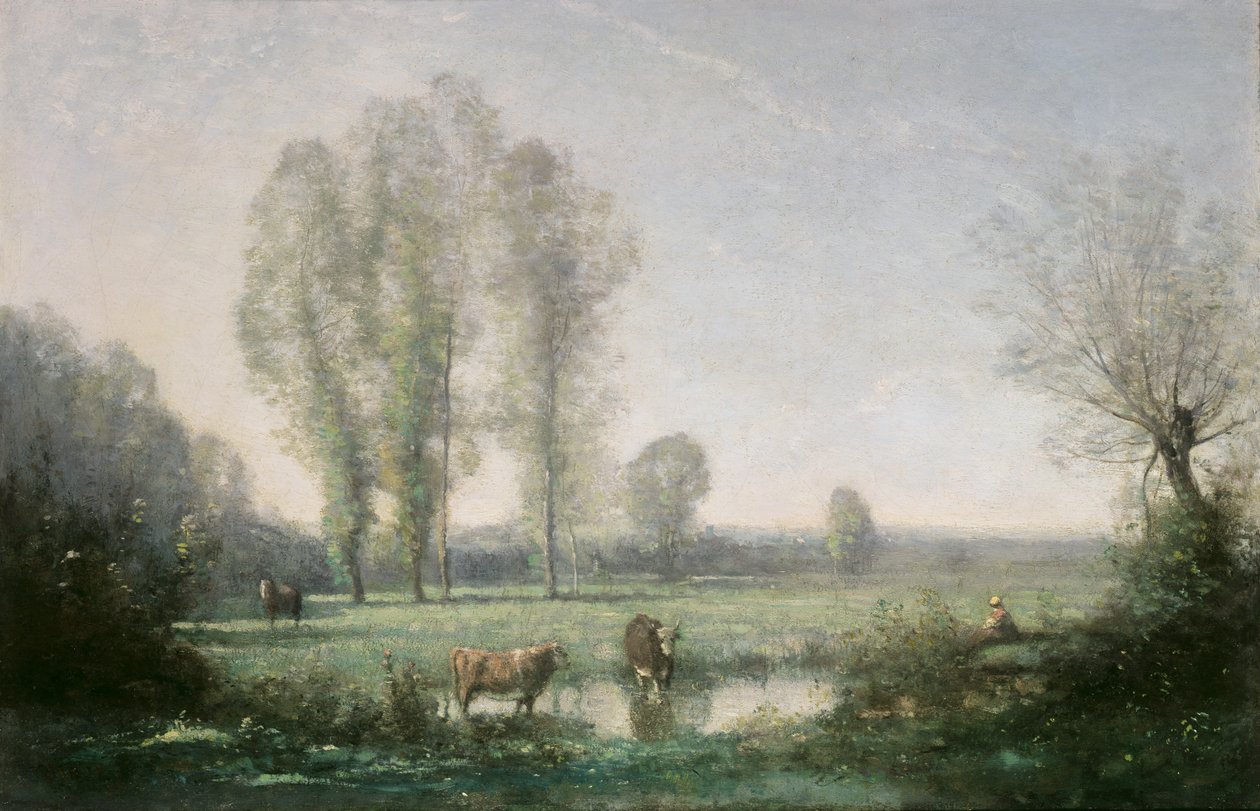 Ranní mlha, 1860 od Jean Baptiste Camille Corot