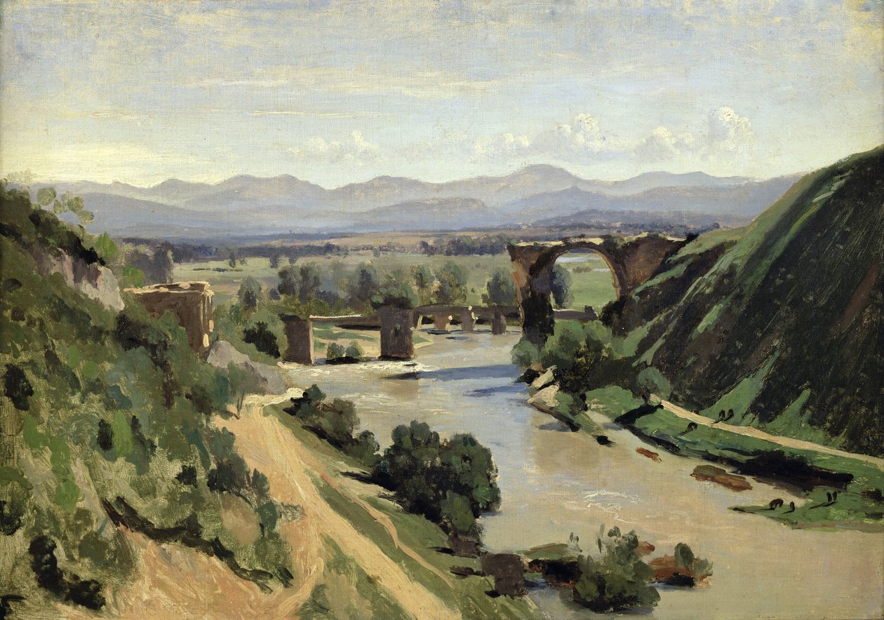 Narni, Augustův most přes Neru od Jean Baptiste Camille Corot