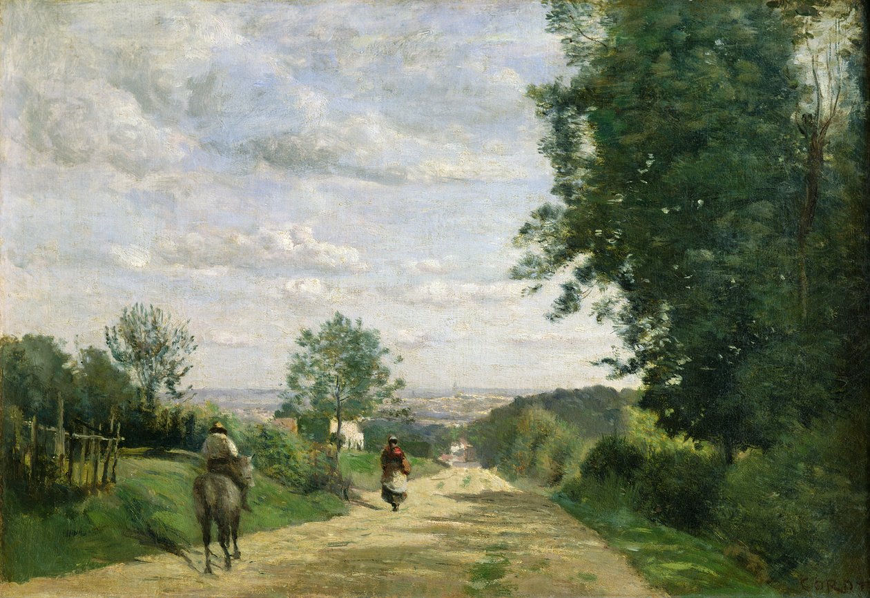 Cesta do Sevres, 1858-59 od Jean Baptiste Camille Corot