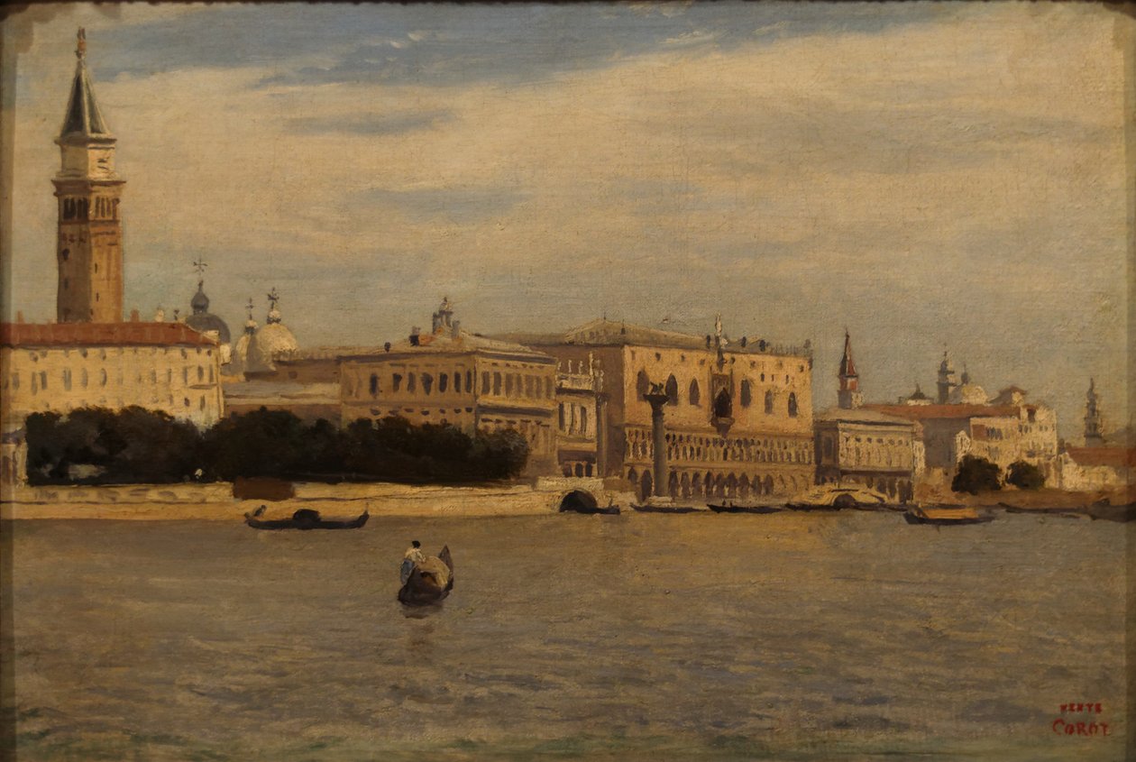Benátky z Dogany od Jean Baptiste Camille Corot