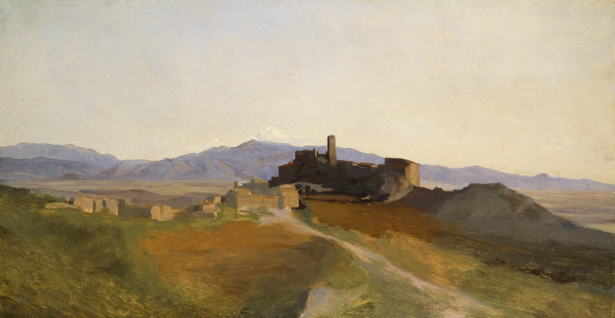 Pohled na Olevano od Jean Baptiste Camille Corot