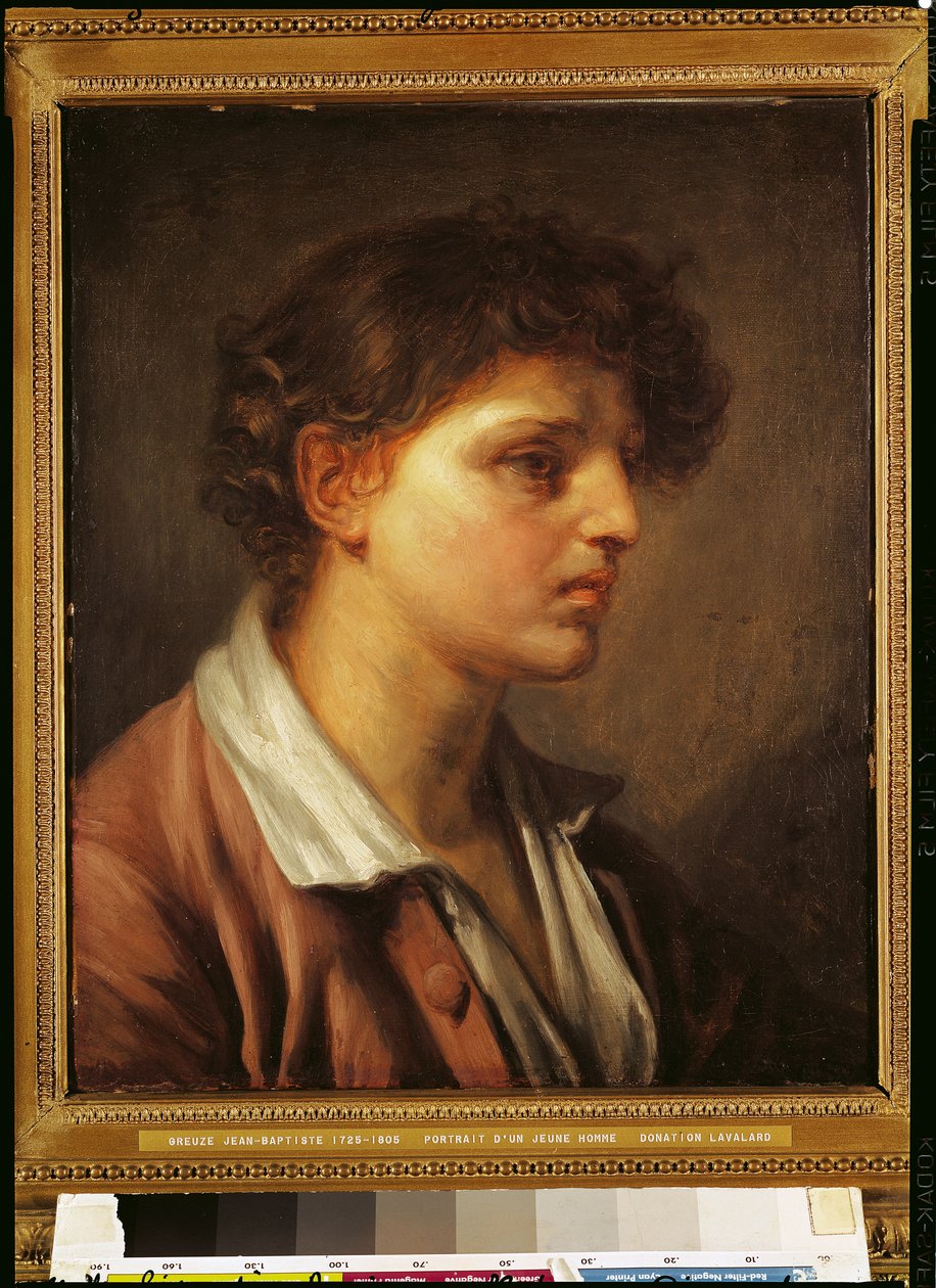 Portrét mladého muže od Jean Baptiste Greuze